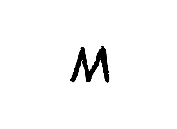 Hand Drawn Chalk Effect Mono M