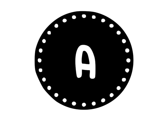 Mono Minted Gold Coin Letter SVG a – First Impressions