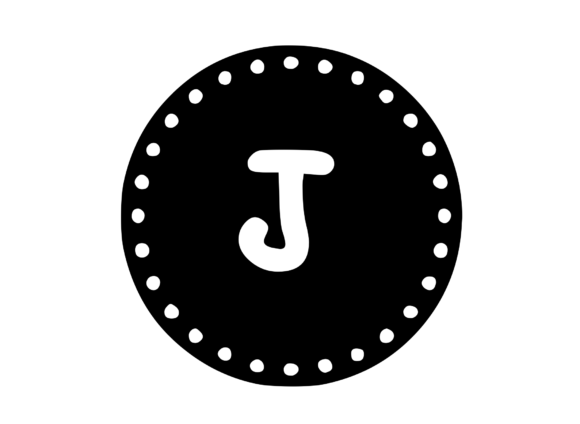 Mono Minted Gold Coin Letter SVG J