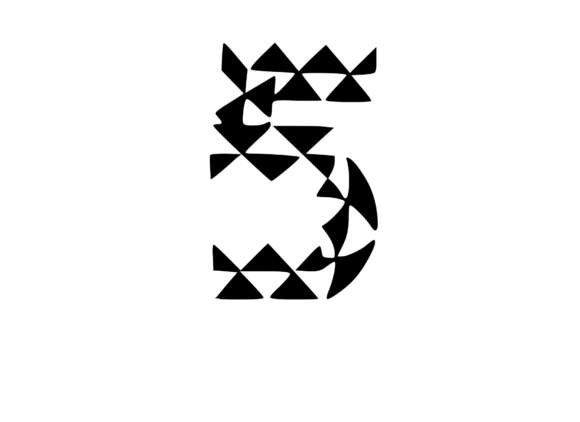 Playful Geometric Pattern Mono 5