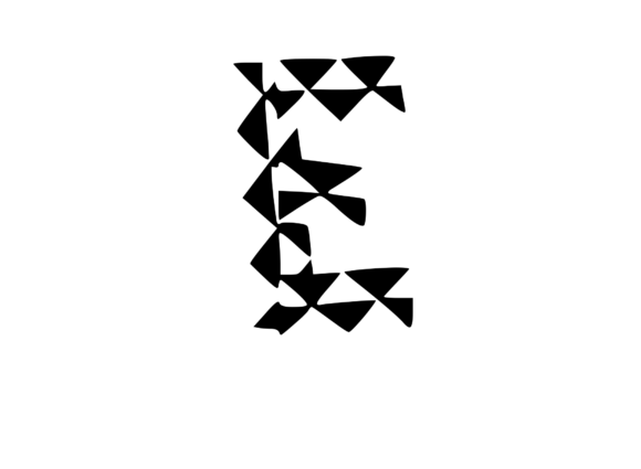 Playful Geometric Pattern Mono E