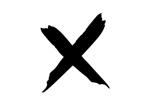 Rough Hand Drawn Cross Graphic Element