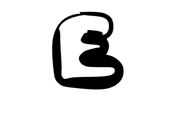 Rounded Fat Marker Pen Mono Letter E: A Designer’s Take